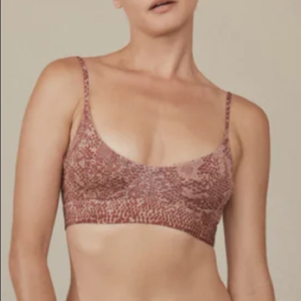 Acacia Paisley lining bralette in Pistachio Snake